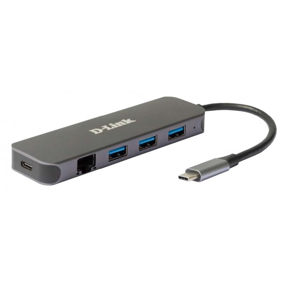 Docking Station D-Link 5-in-1 USB-C Hub with Gigabit Ethernet/Power Delivery DUB-2334