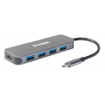 Hub D-Link USB-C to 4-Port USB 3.0 Hub with Power Delivery DUB-2340