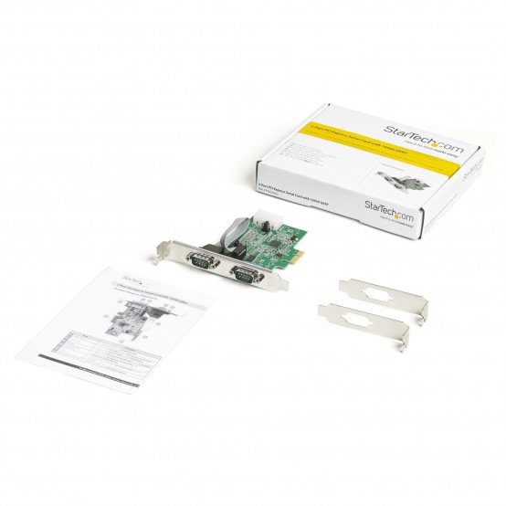Adaptor StarTech.com 2Port PCIe RS232 Serial DB9 Adapter Card PEX2S953