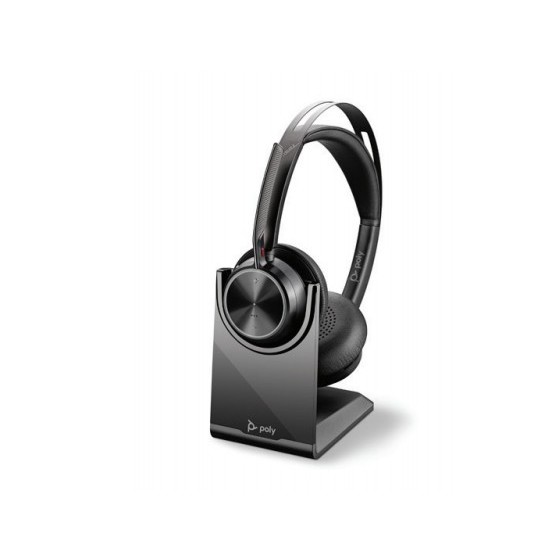 Casca Poly Plantronics Polycom Voyager Focus 2 UC, Microsoft, USB-C, Charge Stand 214432-02