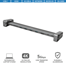 Docking Station Trust Dalyx Aluminium 10-in-1 USB-C Multi-port Dock TR-23417