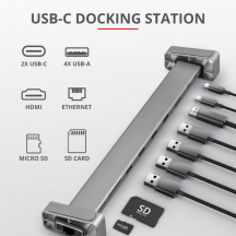 Docking Station Trust Dalyx Aluminium 10-in-1 USB-C Multi-port Dock TR-23417