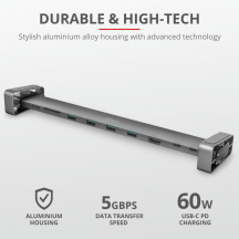 Docking Station Trust Dalyx Aluminium 10-in-1 USB-C Multi-port Dock TR-23417