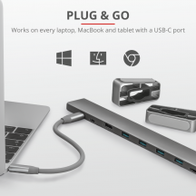 Docking Station Trust Dalyx Aluminium 10-in-1 USB-C Multi-port Dock TR-23417