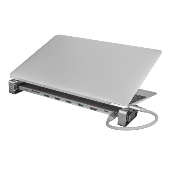 Docking Station Trust Dalyx Aluminium 10-in-1 USB-C Multi-port Dock TR-23417