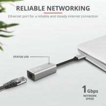 Placa de retea Trust Dalyx USB-C to Ethernet Adapter TR-23771