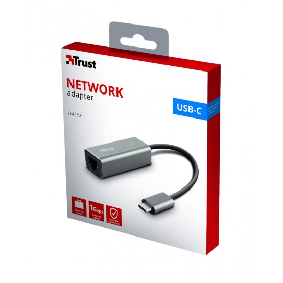 Placa de retea Trust Dalyx USB-C to Ethernet Adapter TR-23771