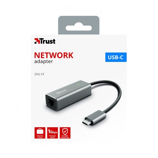Placa de retea Trust Dalyx USB-C to Ethernet Adapter TR-23771