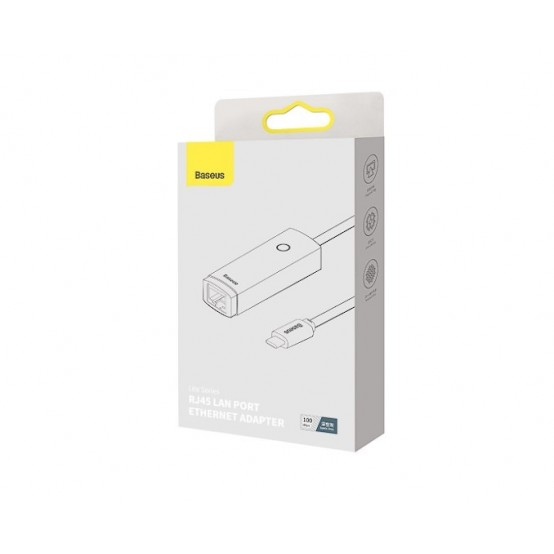 Placa de retea Baseus Lite Series Ethernet Adapter USB-A to RJ45 LAN Port (1000Mbps) WKQX000313