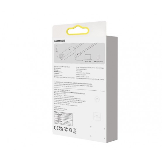 Placa de retea Baseus Lite, USB Type-C to RJ-45 Gigabit LAN WKQX000302