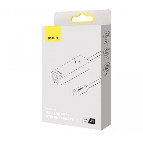 Placa de retea Baseus Lite, USB Type-C to RJ-45 Gigabit LAN WKQX000301