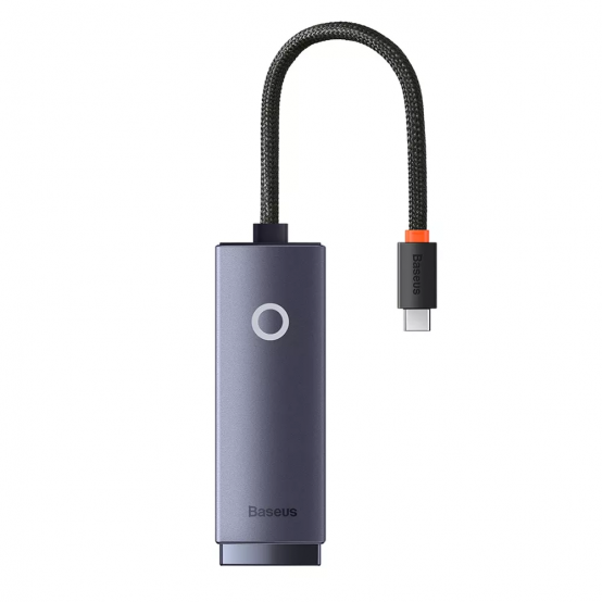 Placa de retea Baseus Lite, USB 2.0 to RJ-45 10/100 Mbps Adapter, metalic WKQX000013