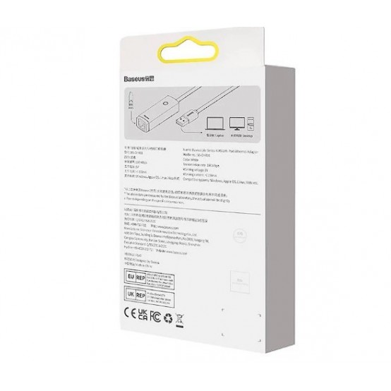 Placa de retea Baseus Lite, USB 2.0 to RJ-45 10/100 Mbps Adapter WKQX000002