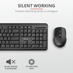 Tastatura Trust ODY Wireless Silent Keyboard and Mouse Set TR-23942