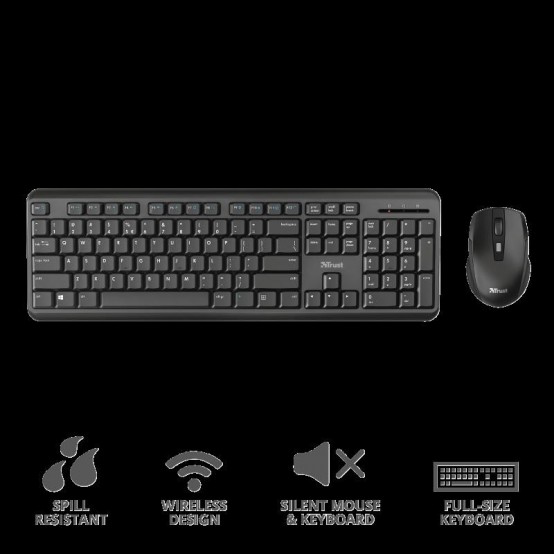 Tastatura Trust ODY Wireless Silent Keyboard and Mouse Set TR-23942