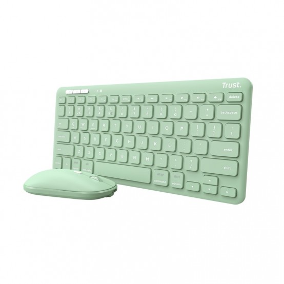 Tastatura Trust Lyra Wireless Keyboard & Mouse Set - green 24942