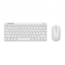 Tastatura Trust Lyra Wireless Keyboard & Mouse Set - white 25073