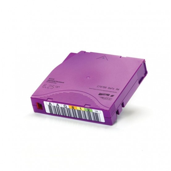 Tape Media HP LTO-6 Ultrium 6.25TB BaFe RW Custom Labeled Data Cartridge 20 Pack C7976BL
