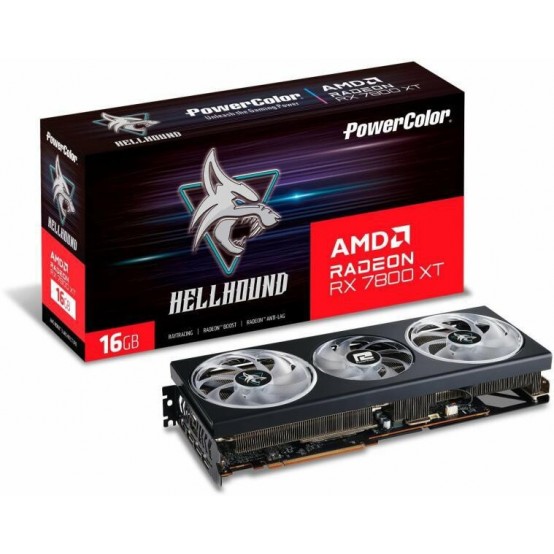 Placa video PowerColor Hellhound AMD Radeon RX 7800 XT 16GB GDDR6 RX 7800 XT 16G-L/OC
