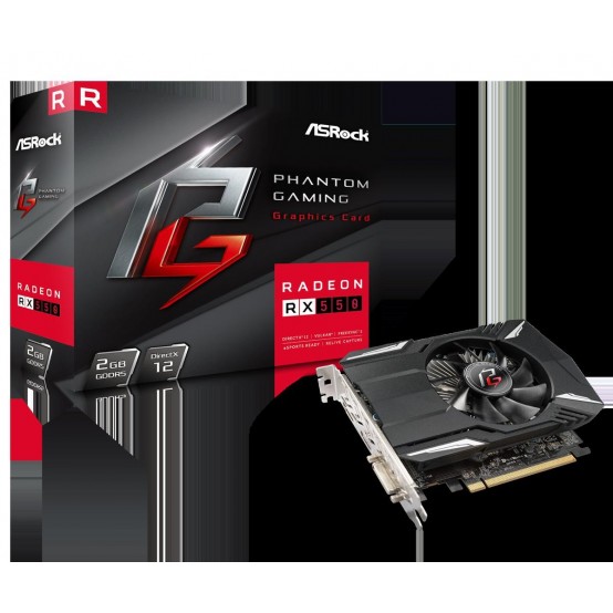 Placa video ASRock Phantom Gaming Radeon RX550 2G RX550 2G Phantom