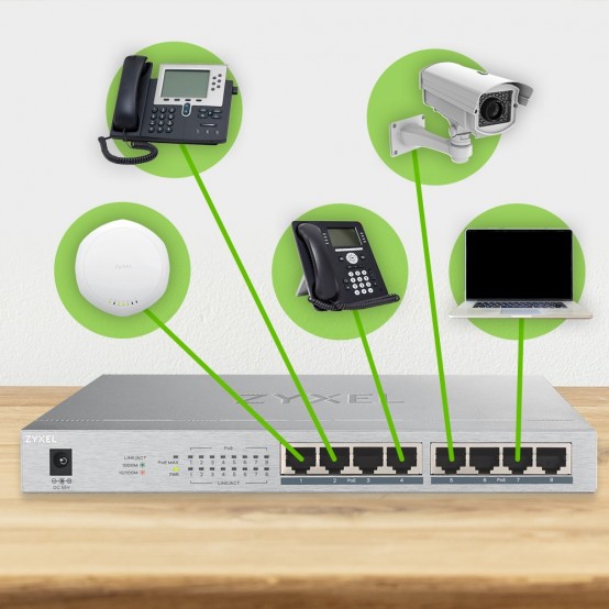 Switch ZyXEL  GS1008HP-EU0101F