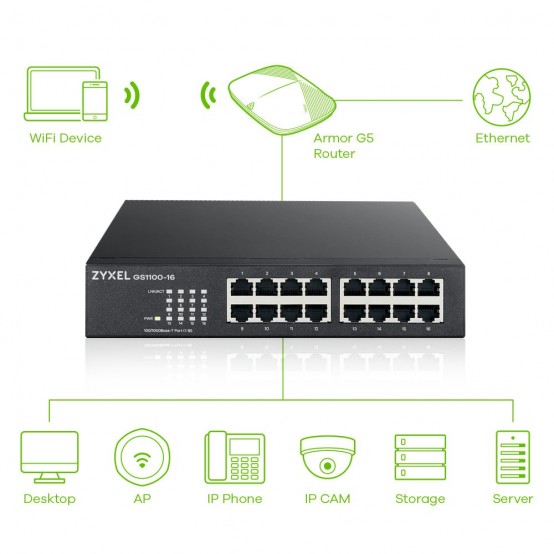 Switch ZyXEL  GS1100-16-EU0103F