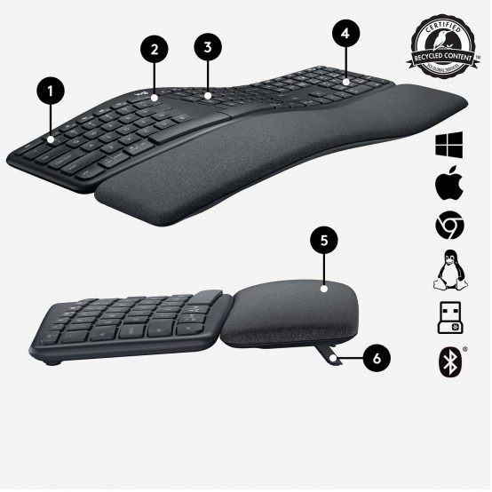 Tastatura Logitech ERGO K860 Wireless Split Keyboard 920-010108