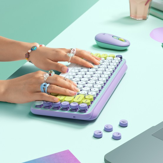 Tastatura Logitech POP Keys Wireless Mechanical Emoji Keyboard 920-010736