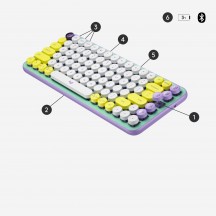 Tastatura Logitech POP Keys Wireless Mechanical Emoji Keyboard 920-010736