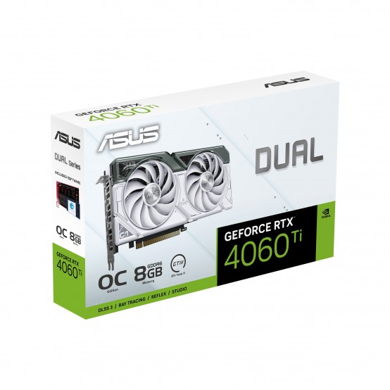 Placa video ASUS DUAL-RTX4060TI-O8G-WHITE 90YV0J42-M0NA00