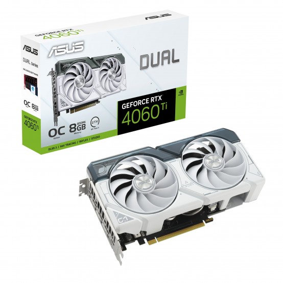 Placa video ASUS DUAL-RTX4060TI-O8G-WHITE 90YV0J42-M0NA00
