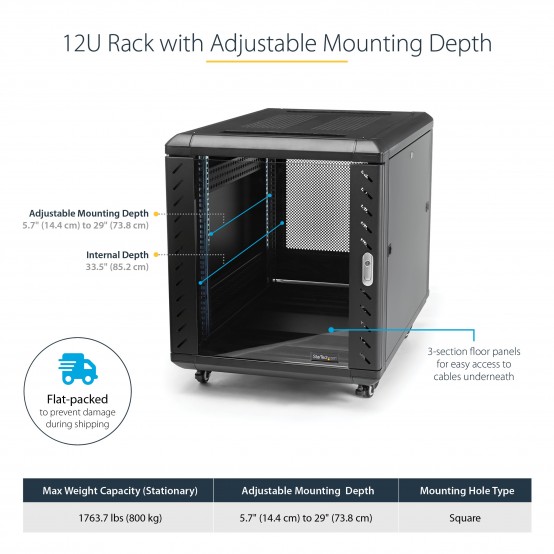 Cabinet StarTech.com  RK1236BKF