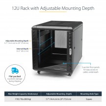 Cabinet StarTech.com  RK1236BKF