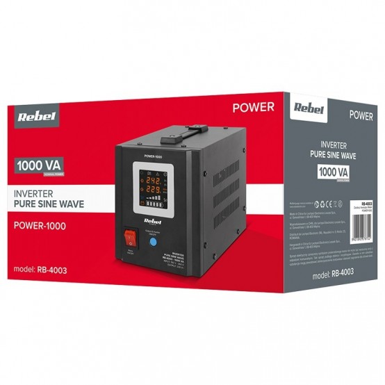 UPS Rebel centrale termice, sinus pur 1000VA 700W 12V RB-4003