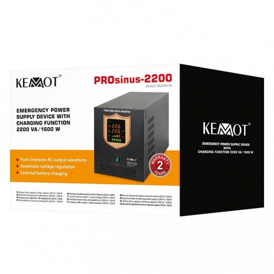 UPS Kemot centrale, sinus pur 2200VA/1600W 12V URZ3431B
