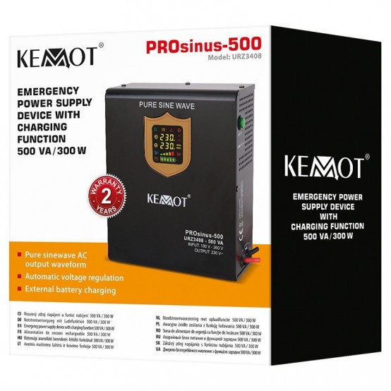 UPS Kemot centrale termice, sinus pur 500VA/300W 12V URZ3408