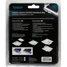 Rack Spacer Caddy HDD/ SSD pentru CD/DVD Bay 9mm SPR-25DVDI