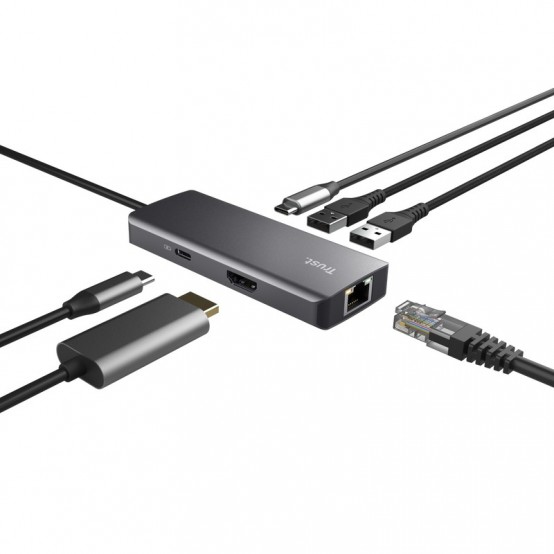 Hub Trust Dalyx 6-in-1 Multiport Adapter 24968