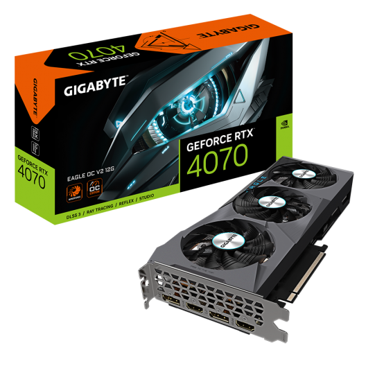 Placa video GigaByte GeForce RTX 4070 EAGLE OC V2 12G GV-N4070EAGLE OCV2-12GD