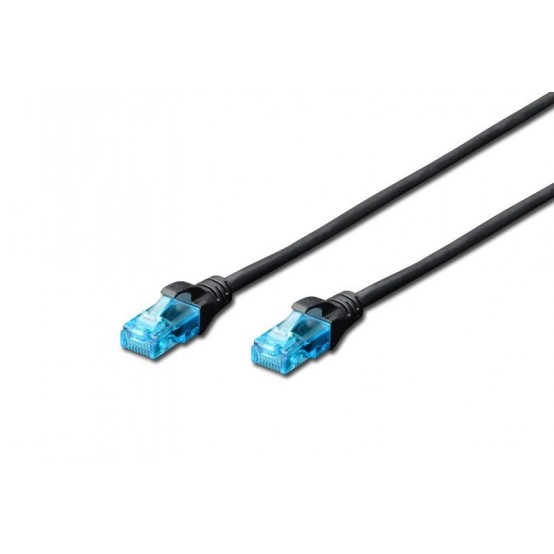 Cablu Digitus Premium Cat.5e UTP 0.5m DK-1512-005/BL