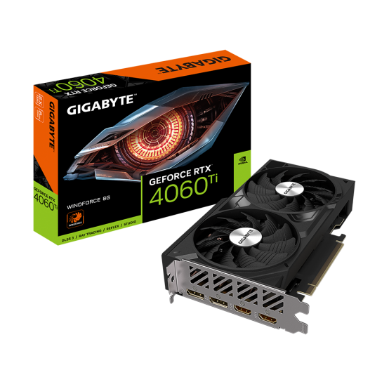 Placa video GigaByte GeForce RTX 4060 Ti WINDFORCE 8G GV-N406TWF2-8GD