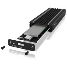 Rack RaidSonic ICY BOX Enclosure for 1x NVMe with USB 3.1 (Gen 2) Type-C® and Type-A interface and LED stripes IB-1824ML-C31