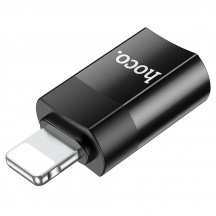 Adaptor Hoco OTG Adapter - Lightning to USB Type-C, Plug & Play, 2A - Black UA17