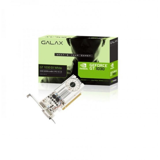 Placa video Galaxy Geforce GT 1030 EX White GT1030 EX WH 2GB
