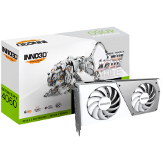 Placa video Inno3D GeForce RTX 4060 Twin X2 OC White N40602-08D6X-173051W