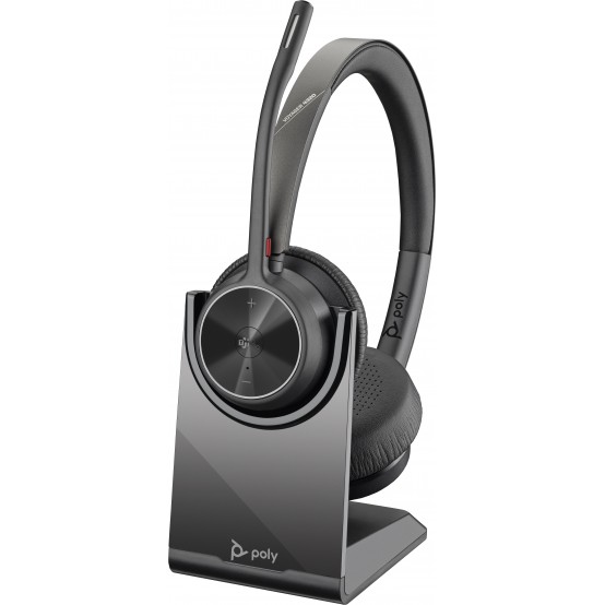 Casca HP Poly Voyager 4320 UC Stereo USB-A Headset +BT700 USB-A Adapter +Charging Stand 77Y99AA
