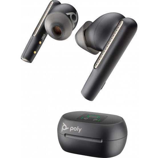 Casca HP Poly Voyager Free 60+ UC M Carbon Black Earbuds +BT700 USB-C Adapter +Touchscreen Charge Case 7Y8H0AA