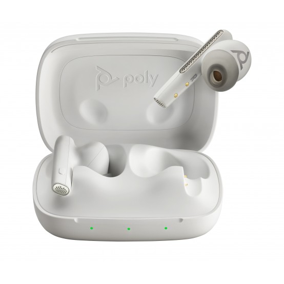 Casca HP Poly Voyager Free 60 UC White Sand Earbuds +BT700 USB-A Adapter +Basic Charge Case 7Y8L3AA