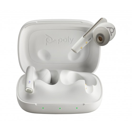 Casca HP Poly Voyager Free 60 UC M White Sand Earbuds +BT700 USB-C Adapter +Basic Charge Case 7Y8L6AA