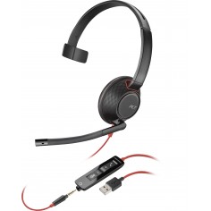 Casca HP Poly Blackwire 5210 Monaural USB-A Headset (Bulk) 80R98A6